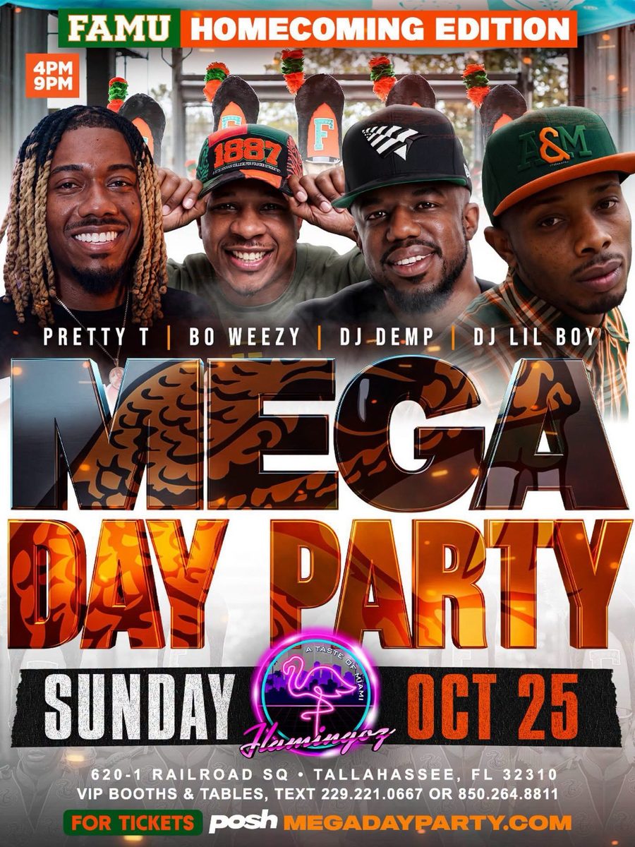 Mega Day Party flyer — Sunday, October 25